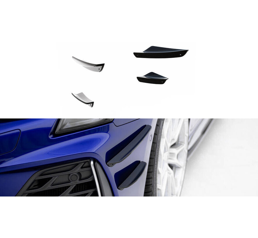 Maxton Design Front Bumper Wings (Canards) Audi A3 S-Line Sedan / S3 Sedan 8Y Facelift