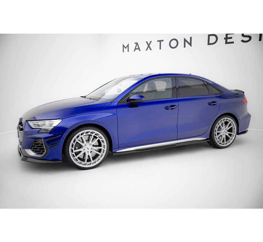 Maxton Design Side Skirts Diffusers V.2 Audi A3 S-Line Sedan / S3 Sedan 8Y Facelift