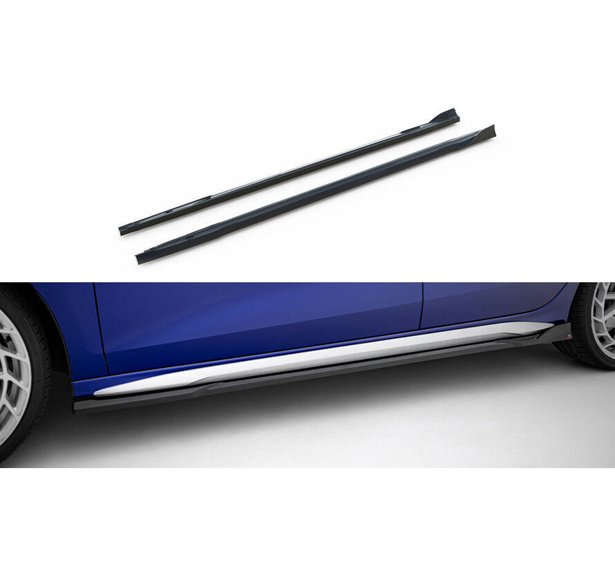 Maxton Design Side Skirts Diffusers V.3 Audi A3 S-Line Sedan / S3 Sedan 8Y Facelift