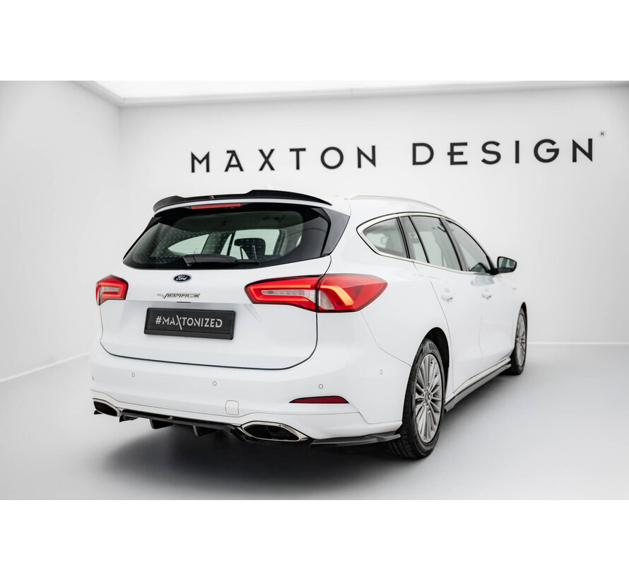 Maxton Design Central Rear Splitter (with vertical bars) Ford Focus Vignale Estate Mk4