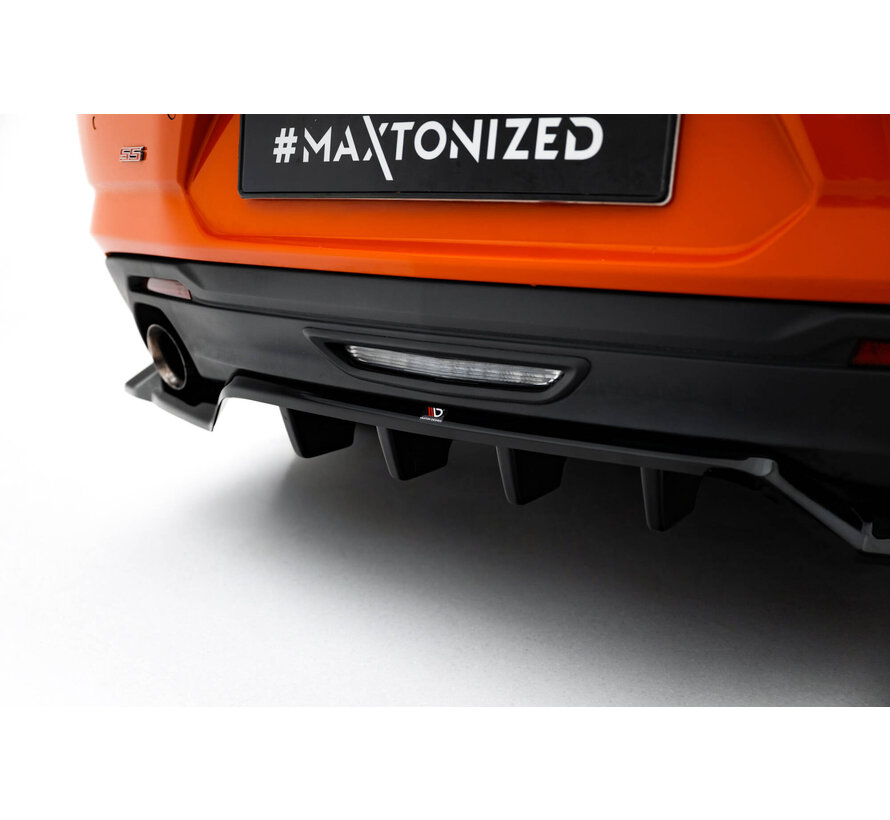 Maxton Design Rear Splitter (with vertical bars) Chevrolet Camaro SS Mk6 Facelift