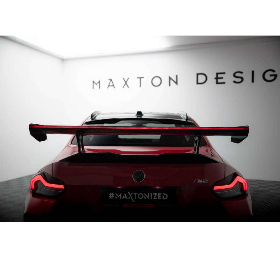 Maxton Design Carbon Spoiler With Internal Brackets Uprights + LED BMW M2 G87
