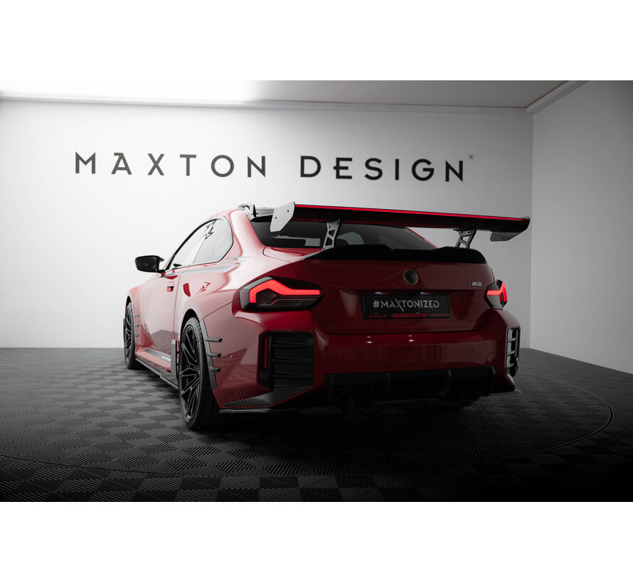 Maxton Design Carbon Spoiler With Internal Brackets Uprights + LED BMW M2 G87