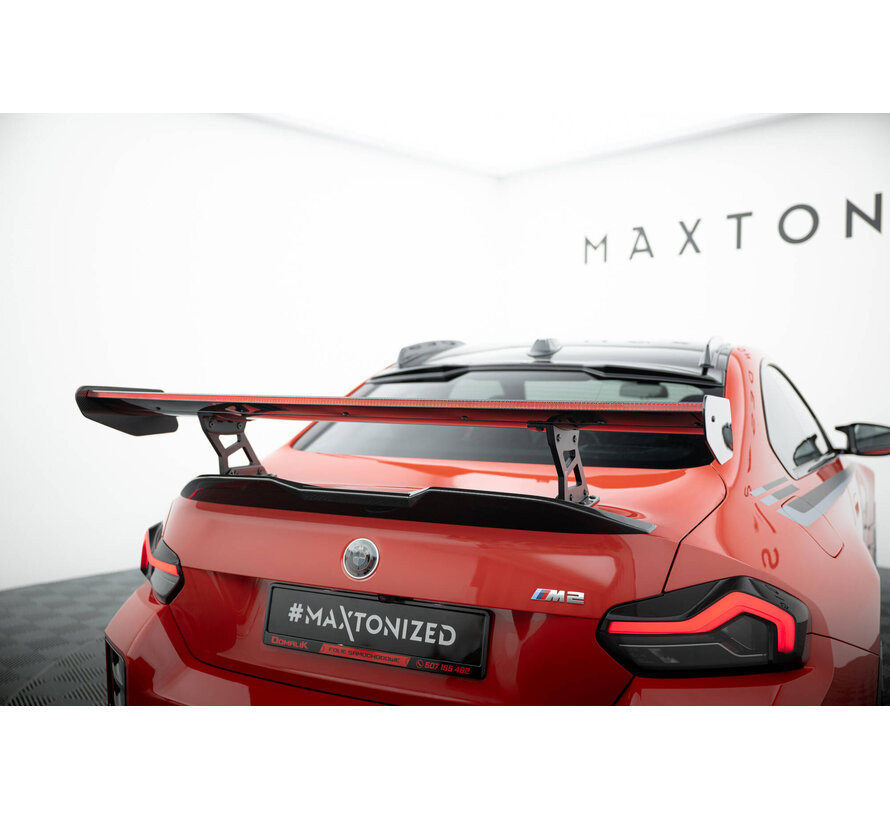 Maxton Design Carbon Spoiler With Internal Brackets Uprights + LED BMW M2 G87