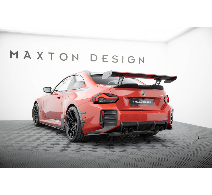 Maxton Design Carbon Spoiler With Internal Brackets Uprights + LED BMW M2 G87