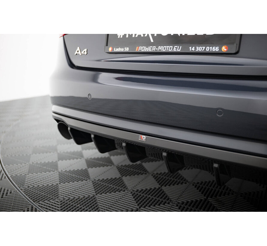 Maxton Design Rear Valance Audi A4 B8 Facelift (Version with single exhausts on both sides)