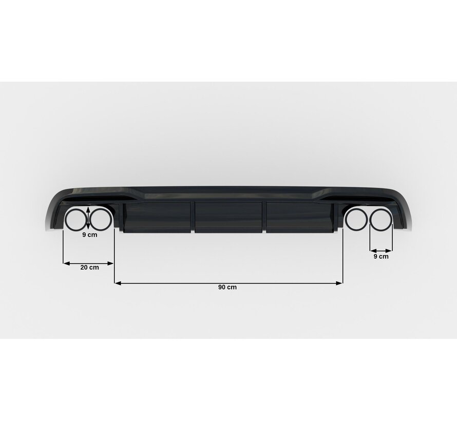 Maxton Design Rear Valance Audi A5 Coupe 8T Facelift (Version with dual exhausts on both sides)