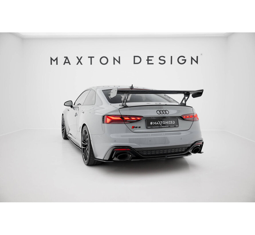 Maxton Design Carbon Spoiler With External Brackets Uprights V.1 Audi A5 / A5 S-Line / S5 / RS5 Coupe F5 / F5 Facelift