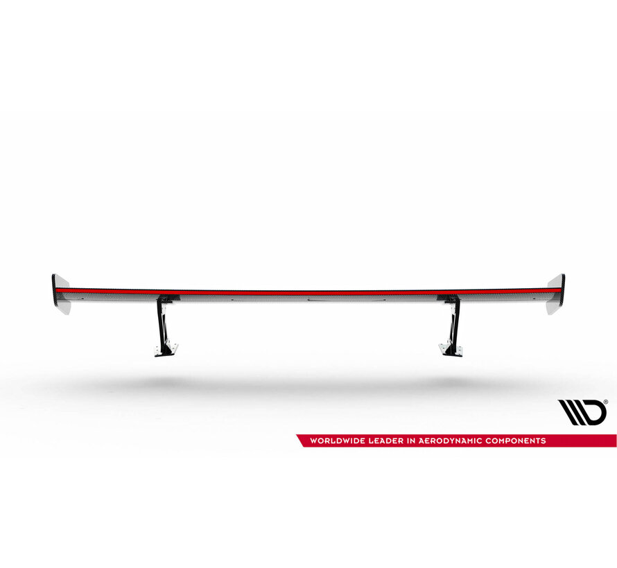 Maxton Design Carbon Spoiler With External Brackets Uprights V.1 + LED Audi A5 / A5 S-Line / S5 / RS5 Coupe F5 / F5 Facelift