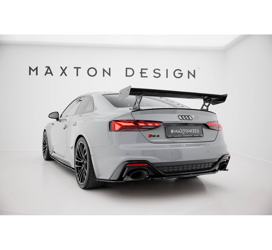 Maxton Design Carbon Spoiler With External Brackets Uprights V.2 Audi A5 / A5 S-Line / S5 / RS5 Coupe F5 / F5 Facelift