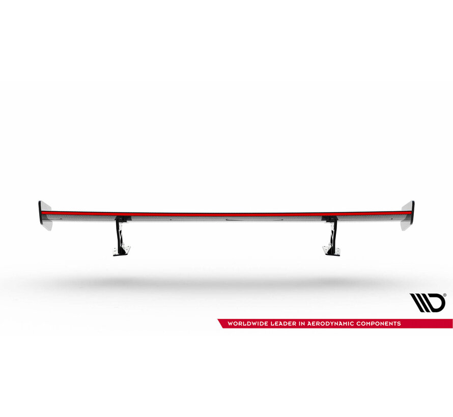 Maxton Design Carbon Spoiler With External Brackets Uprights V.2 + LED Audi A5 / A5 S-Line / S5 / RS5 Coupe F5 / F5 Facelift