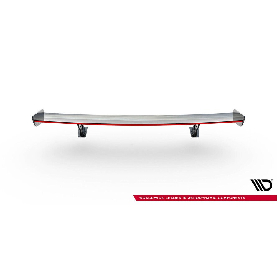 Maxton Design Carbon Spoiler With External Brackets Uprights V.2 + LED Audi A5 / A5 S-Line / S5 / RS5 Coupe F5 / F5 Facelift