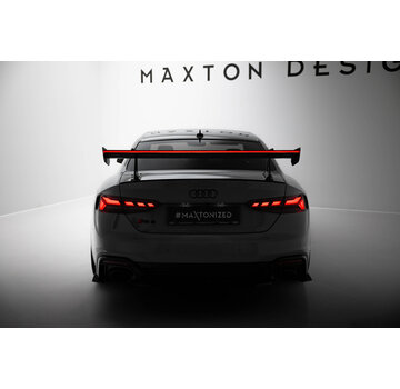 Maxton Design Maxton Design Carbon Spoiler With Upper Swan Mounting + LED Audi A5 / A5 S-Line / S5 / RS5 Coupe F5 / F5 Facelift