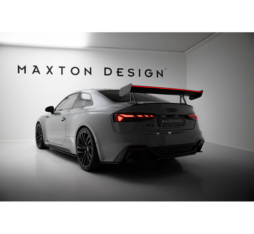Maxton Design Carbon Spoiler With Upper Swan Mounting + LED Audi A5 / A5 S-Line / S5 / RS5 Coupe F5 / F5 Facelift