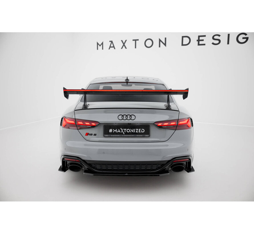 Maxton Design Carbon Spoiler With Upper Swan Mounting + LED Audi A5 / A5 S-Line / S5 / RS5 Coupe F5 / F5 Facelift