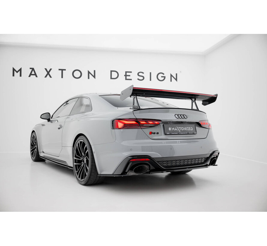 Maxton Design Carbon Spoiler With Upper Swan Mounting + LED Audi A5 / A5 S-Line / S5 / RS5 Coupe F5 / F5 Facelift