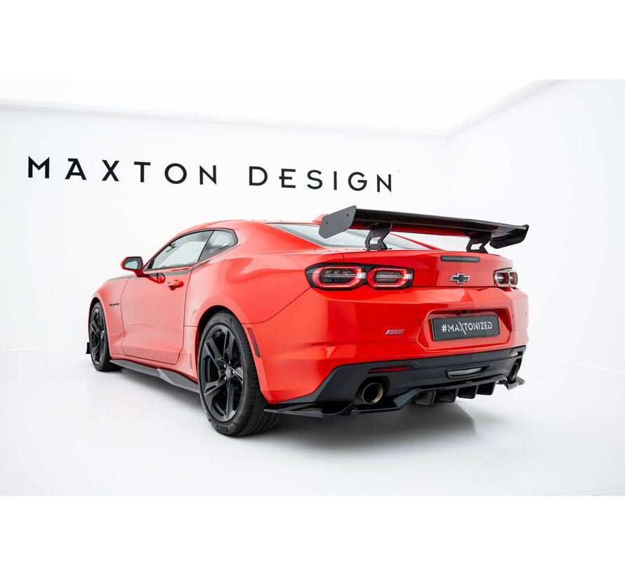 Maxton Design Carbon Spoiler With Internal Brackets Uprights Chevrolet Camaro SS Mk6 Facelift
