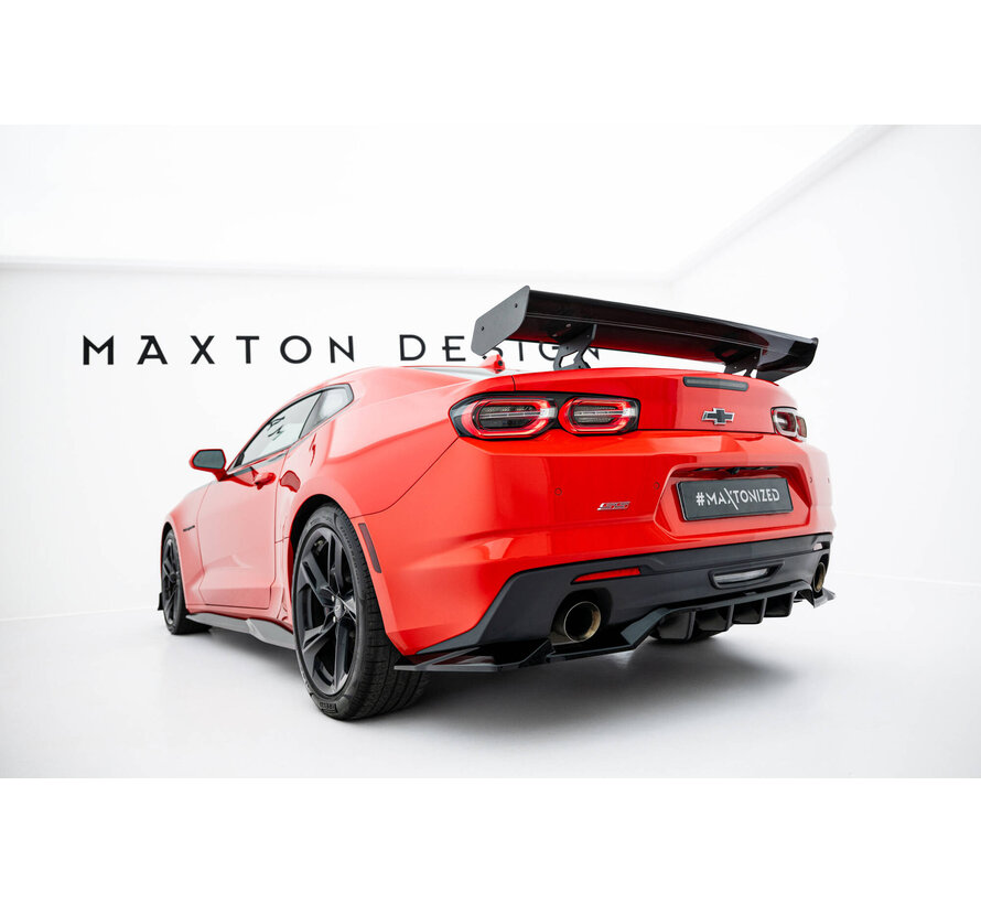 Maxton Design Carbon Spoiler With Internal Brackets Uprights Chevrolet Camaro SS Mk6 Facelift