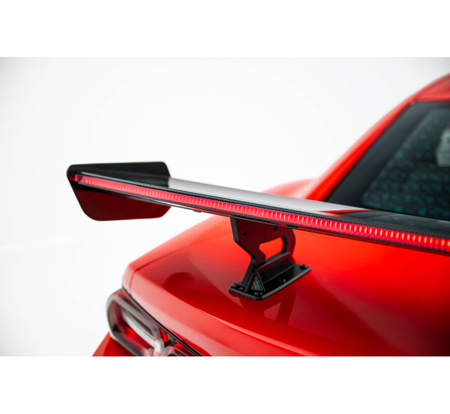 Maxton Design Carbon Spoiler With Internal Brackets Uprights + LED Chevrolet Camaro SS Mk6 Facelift