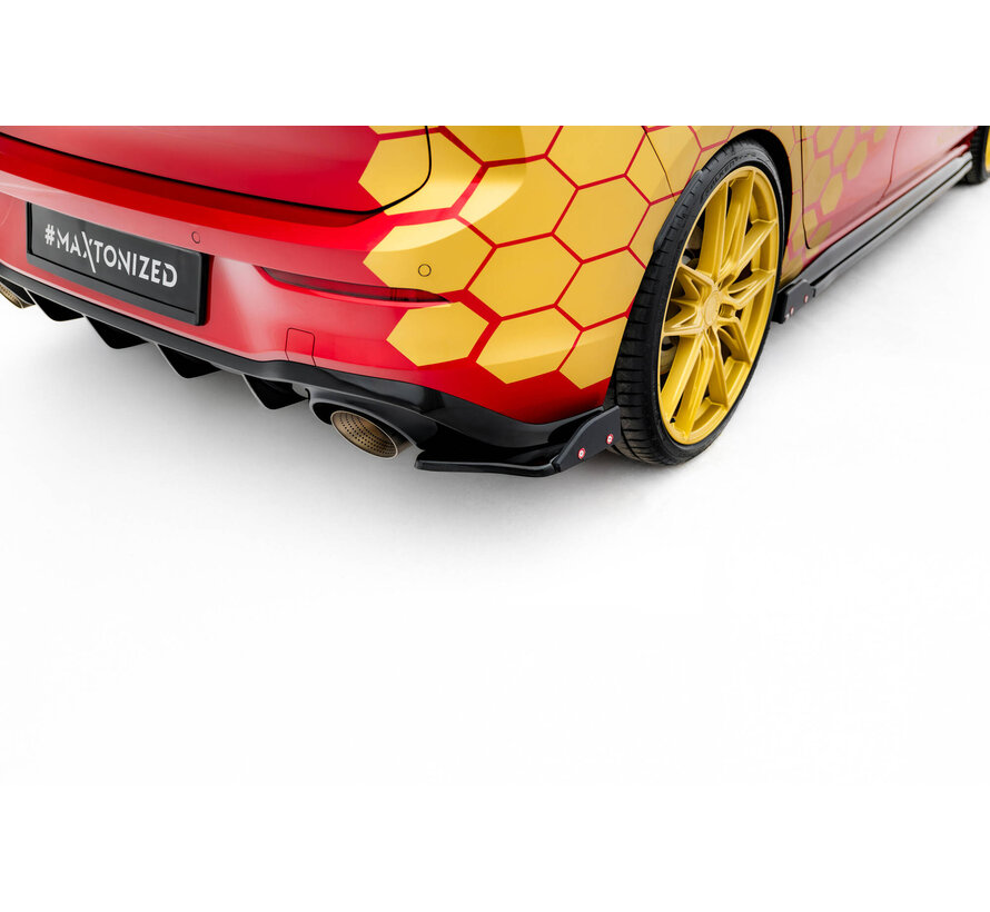 Maxton Design Rear Side Splitters V.1 + Flaps Volkswagen Golf GTI Clubsport Mk8 Facelift