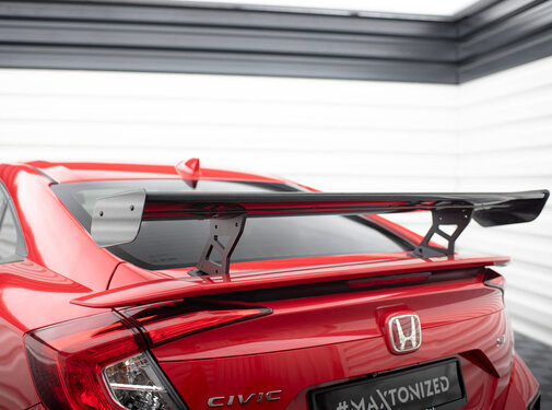 Maxton Design Maxton Design Carbon Spoiler With Internal Brackets Uprights Honda Civic SI Mk10