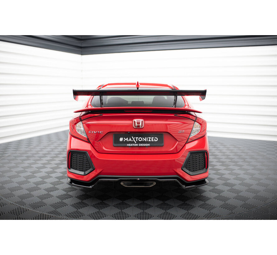 Maxton Design Carbon Spoiler With Internal Brackets Uprights Honda Civic SI Mk10