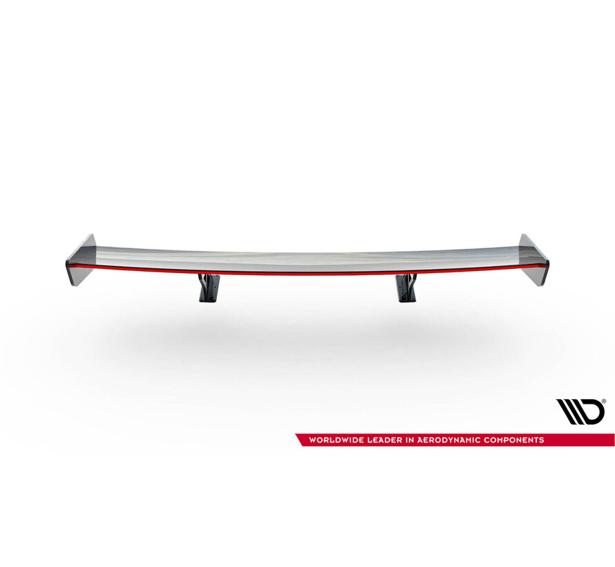 Maxton Design Carbon Spoiler With Internal Brackets Uprights + LED Honda Civic SI Mk10