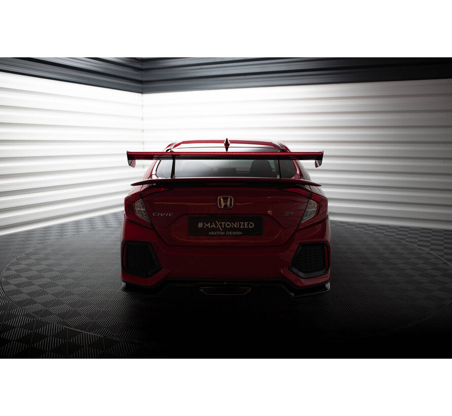 Maxton Design Carbon Spoiler With Upper Swan Mounting + LED Honda Civic SI Mk10