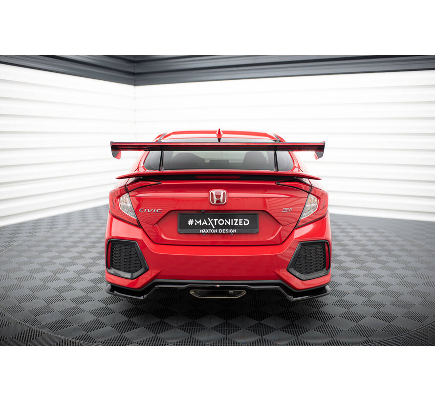 Maxton Design Carbon Spoiler With Upper Swan Mounting + LED Honda Civic SI Mk10