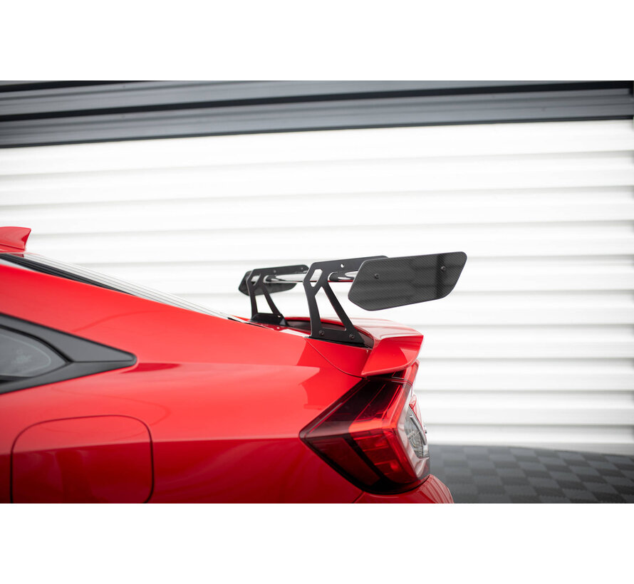 Maxton Design Carbon Spoiler With Upper Swan Mounting + LED Honda Civic SI Mk10