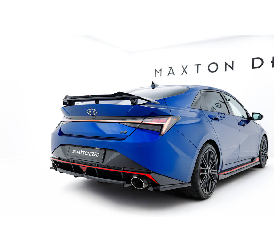 Maxton Design Central Rear Splitter (with vertical bars) Hyundai Elantra N Mk7