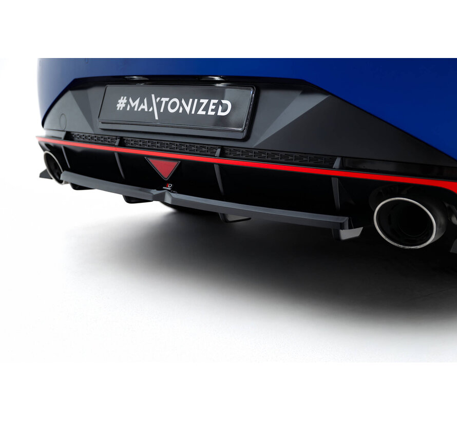 Maxton Design Central Rear Splitter (with vertical bars) Hyundai Elantra N Mk7