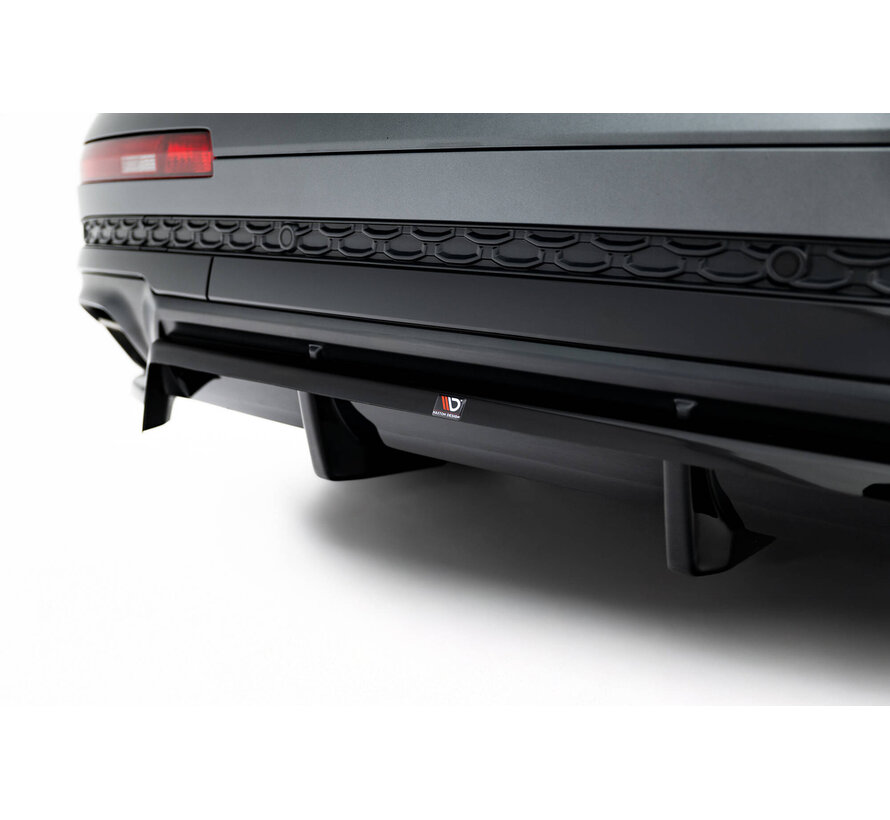 Maxton Design Rear Splitter (with vertical bars) Audi Q7 S-Line Mk2 Facelift 2