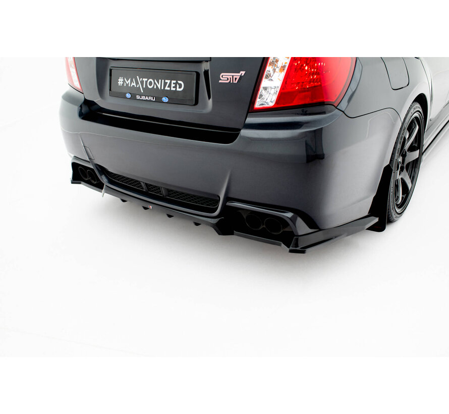 Maxton Design Rear Splitter (with vertical bars) Subaru Impreza WRX STI Mk3 Facelift