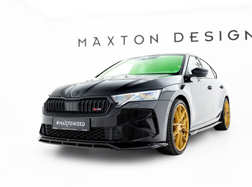Maxton Design Maxton Design Front Splitter V.1 Skoda Octavia RS Liftback / Combi Mk4 Facelift