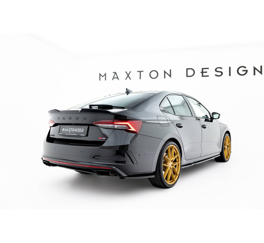 Maxton Design Rear Side Splitters V.1 Skoda Octavia RS Liftback / Combi Mk4 Facelift