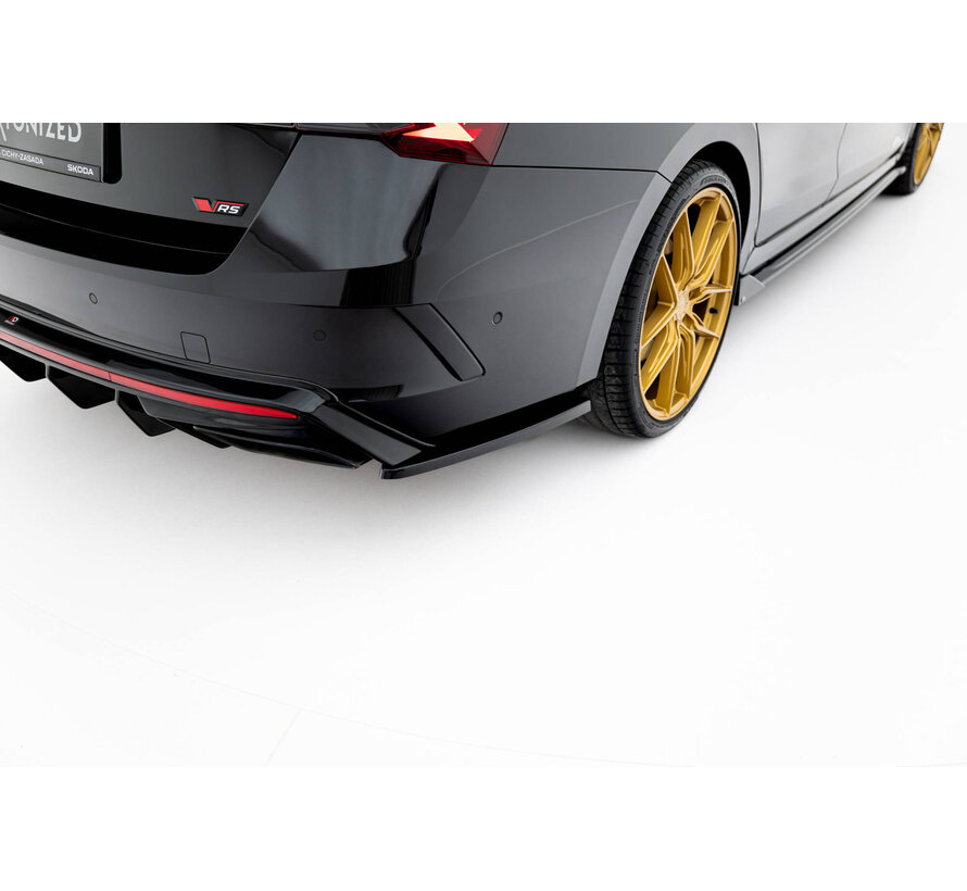 Maxton Design Rear Side Splitters V.3 Skoda Octavia RS Liftback / Combi Mk4 Facelift