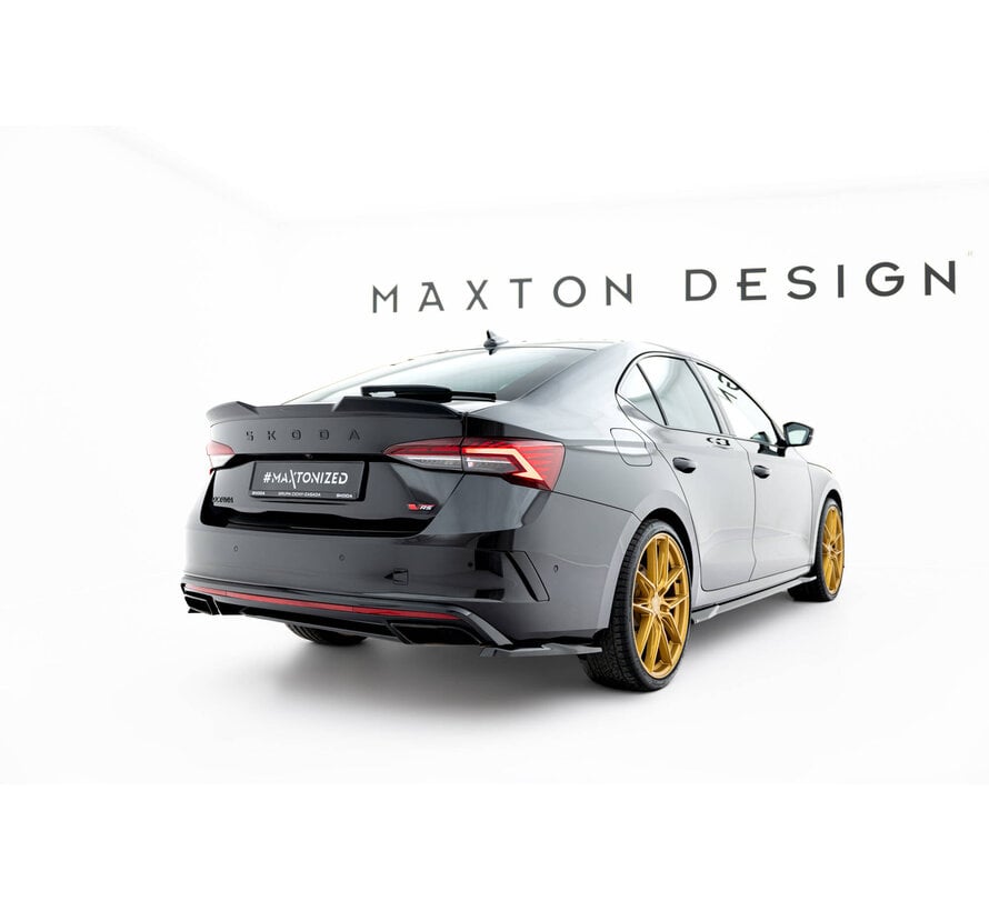 Maxton Design Rear Side Splitters V.5 Skoda Octavia RS Liftback / Combi Mk4 / Mk4 Facelift