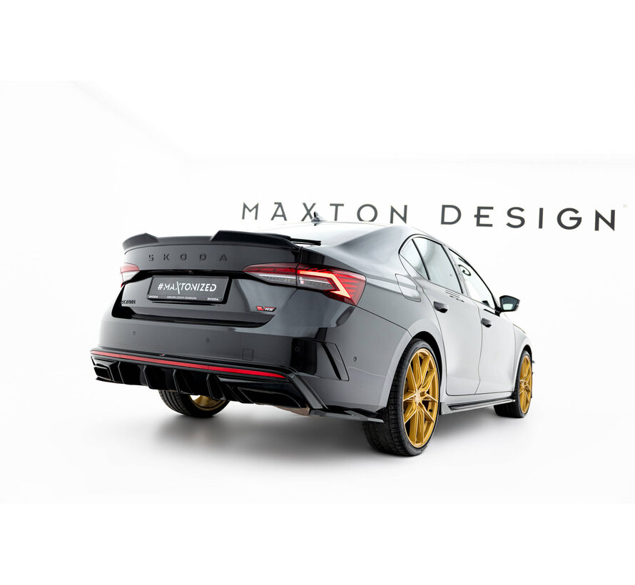 Maxton Design Rear Side Splitters V.7 Skoda Octavia RS Liftback / Combi Mk4 Facelift