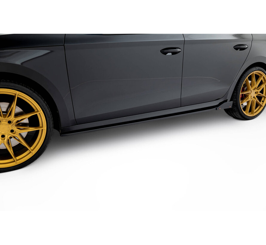 Maxton Design Side Skirts Diffusers V.2 + Flaps Skoda Octavia RS Liftback / Combi Mk4 Facelift