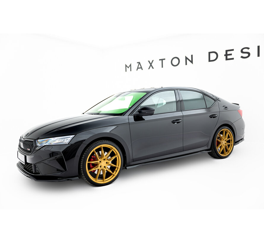 Maxton Design Side Skirts Diffusers V.3 Skoda Octavia RS Liftback / Combi Mk4 Facelift