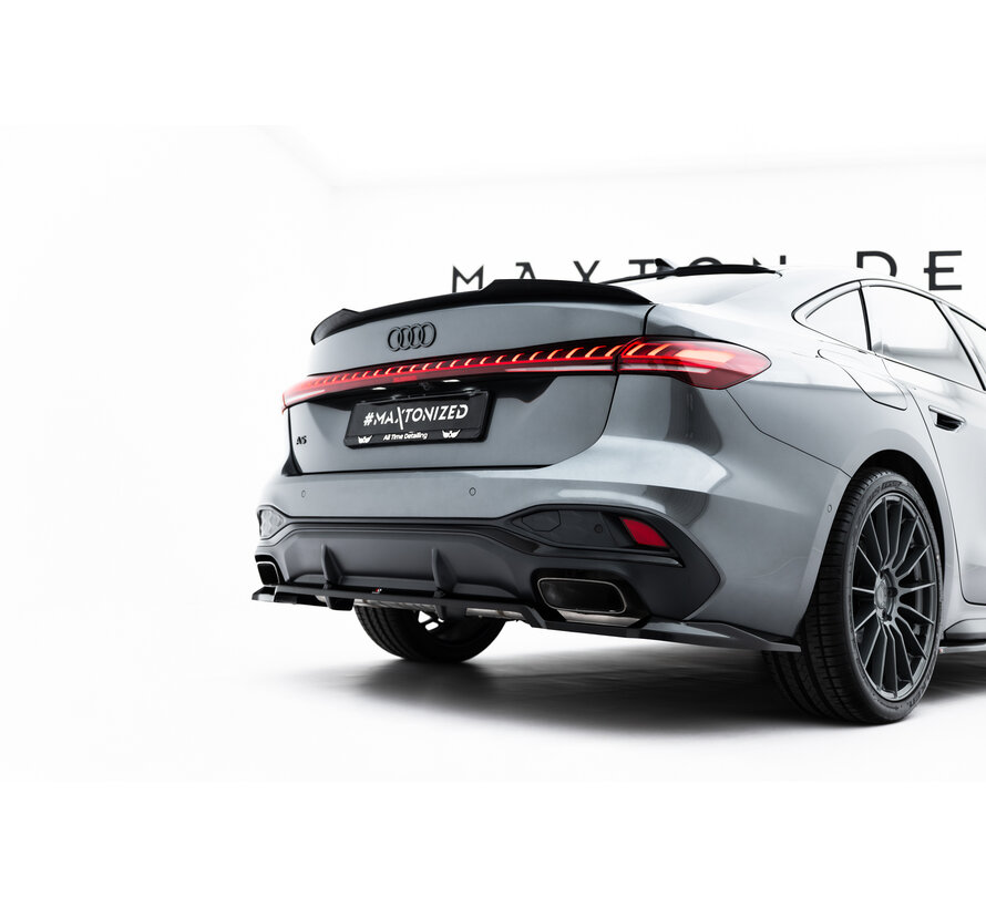 Maxton Design Rear Splitter (with vertical bars) Audi A5 S-Line Sedan / Avant B10