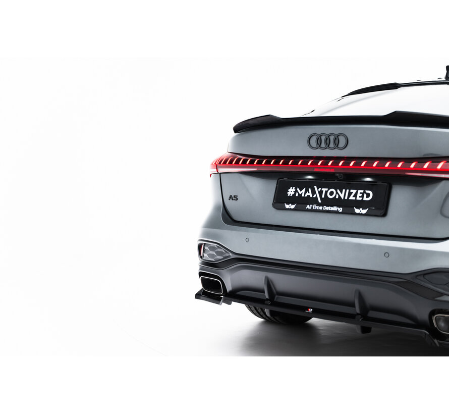 Maxton Design Rear Splitter (with vertical bars) Audi A5 S-Line Sedan / Avant B10