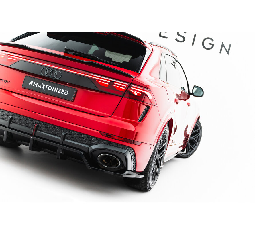 Maxton Design Rear Splitter (with vertical bars) Audi RSQ8 Mk1 Facelift