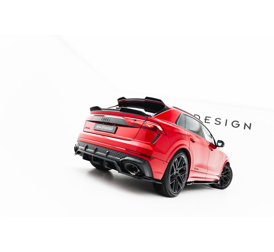 Maxton Design Rear Splitter (with vertical bars) Audi RSQ8 Mk1 Facelift
