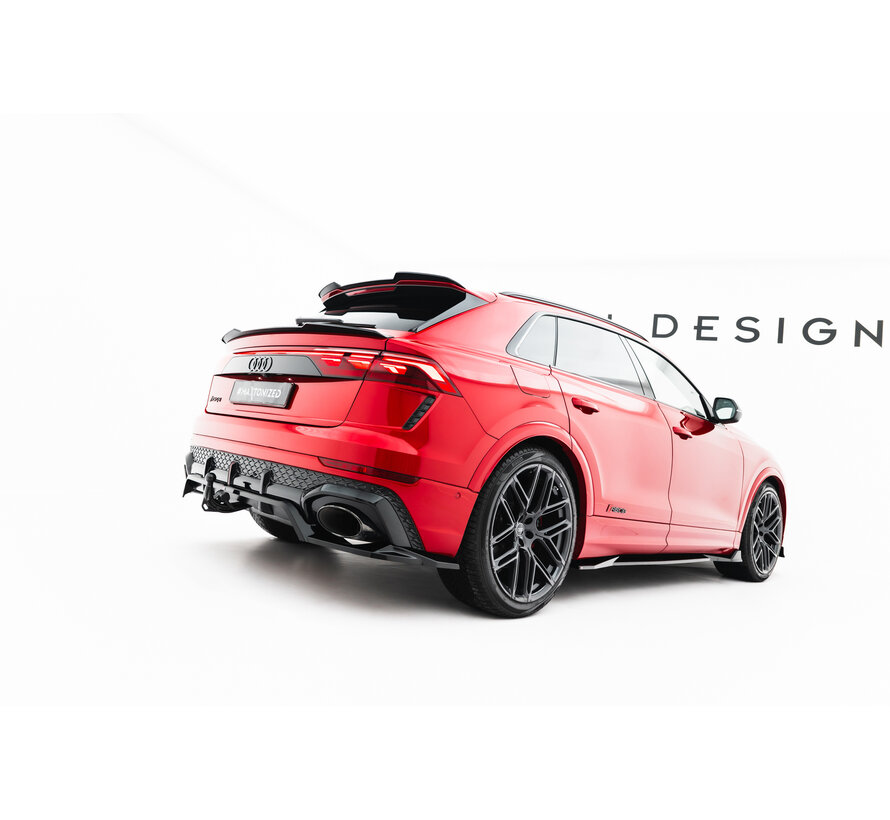 Maxton Design Rear Splitter (with vertical bars) Audi RSQ8 Mk1 Facelift