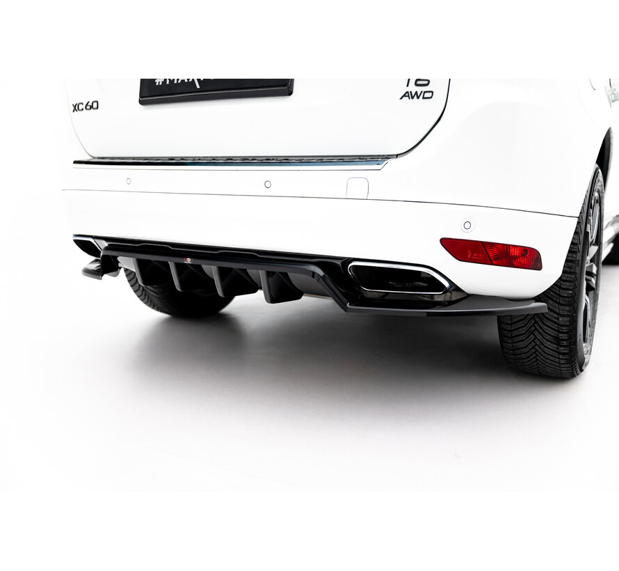Maxton Design Rear Splitter (with vertical bars) Volvo XC60 Mk1 Facelift