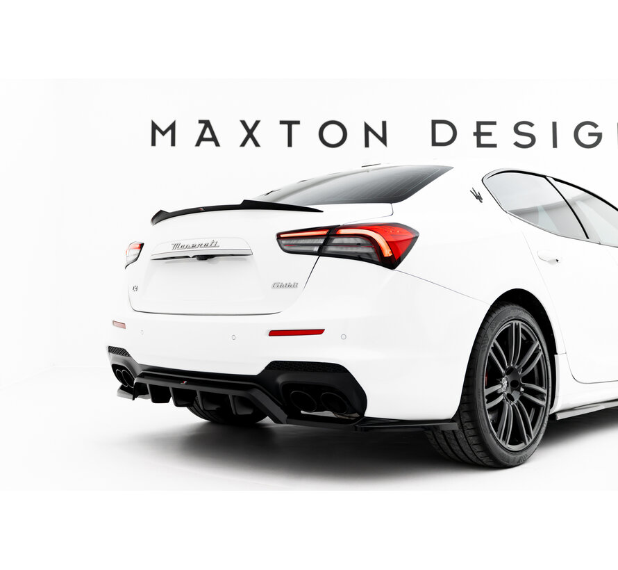 Maxton Design Rear Splitter (with vertical bars) Maserati Ghibli Modena Mk3 Facelift