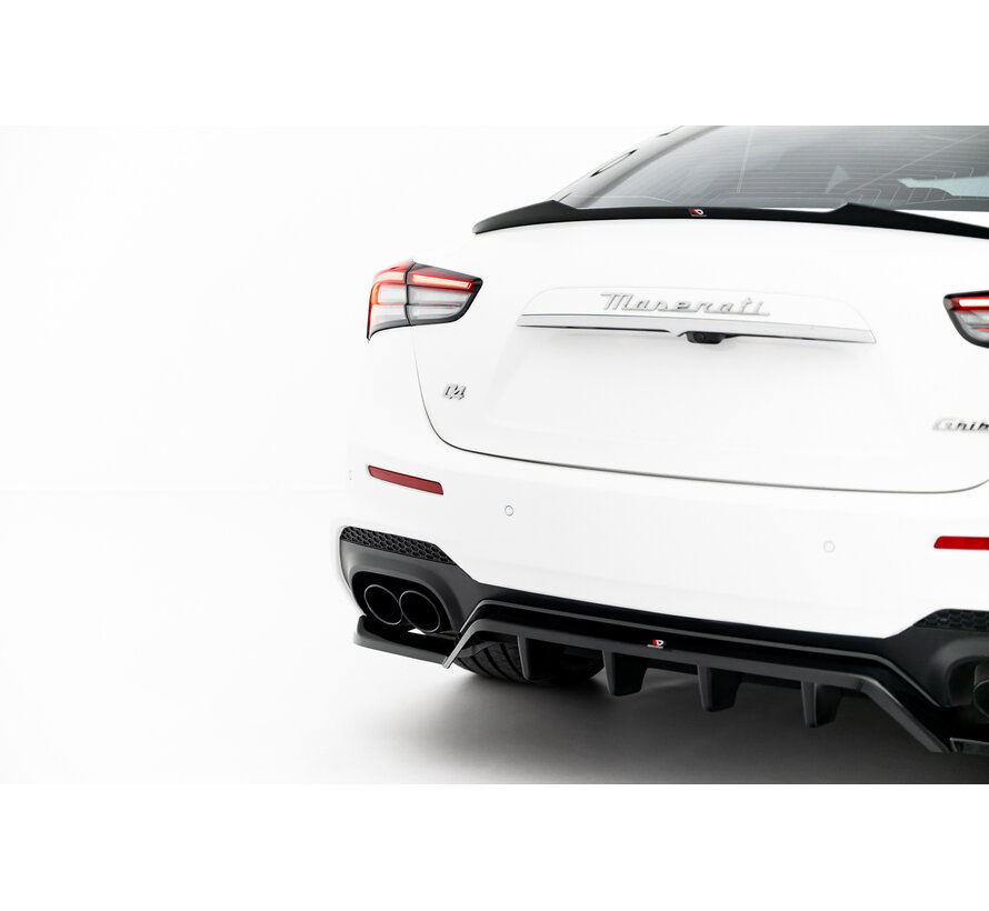Maxton Design Rear Splitter (with vertical bars) Maserati Ghibli Modena Mk3 Facelift