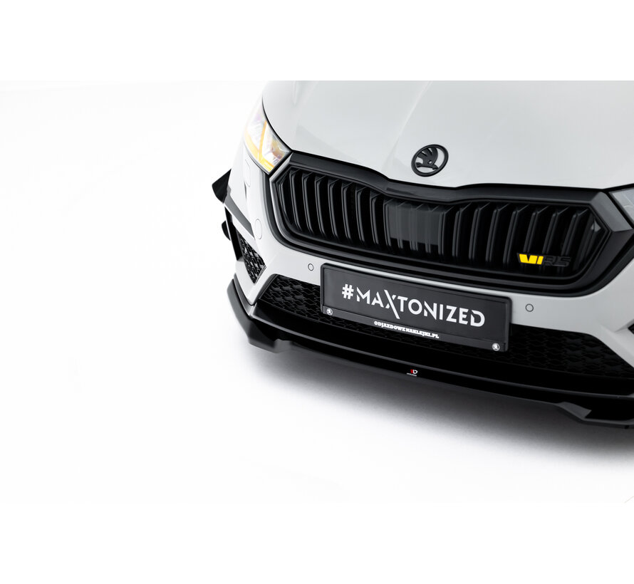 Maxton Design Front Splitter V.4 Skoda Octavia RS Mk4